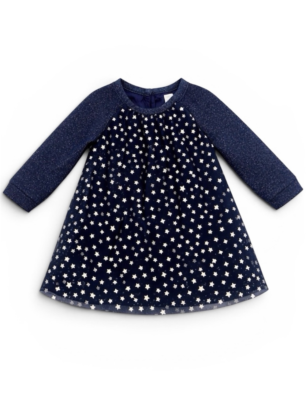 Baby Gap 18-24M Toddler Girl Navy Silver Star Tulle Dress w/ Bloomers